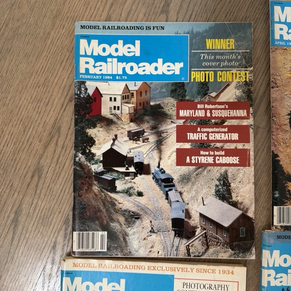 Model railroader Lot Of 7 Vintage Magazines 1982/1984